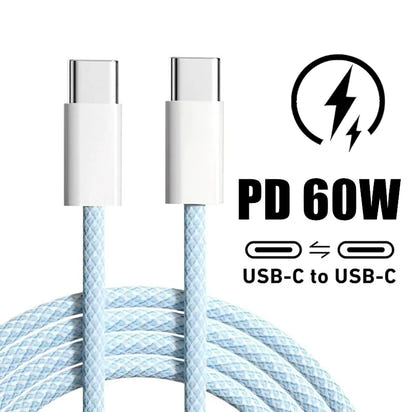 Dual Type C PD1™ 60W Fast Charging USB C Cable