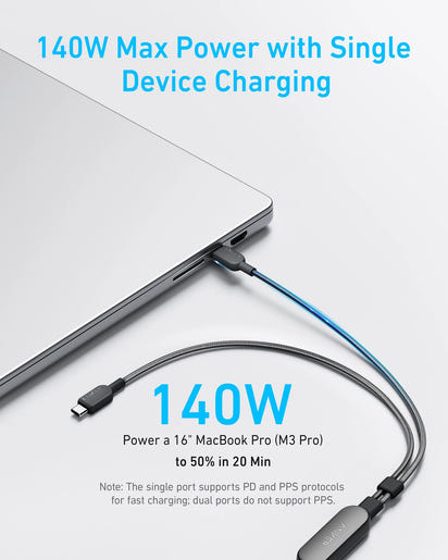 Anker Fast Charging USB C Cable 140W