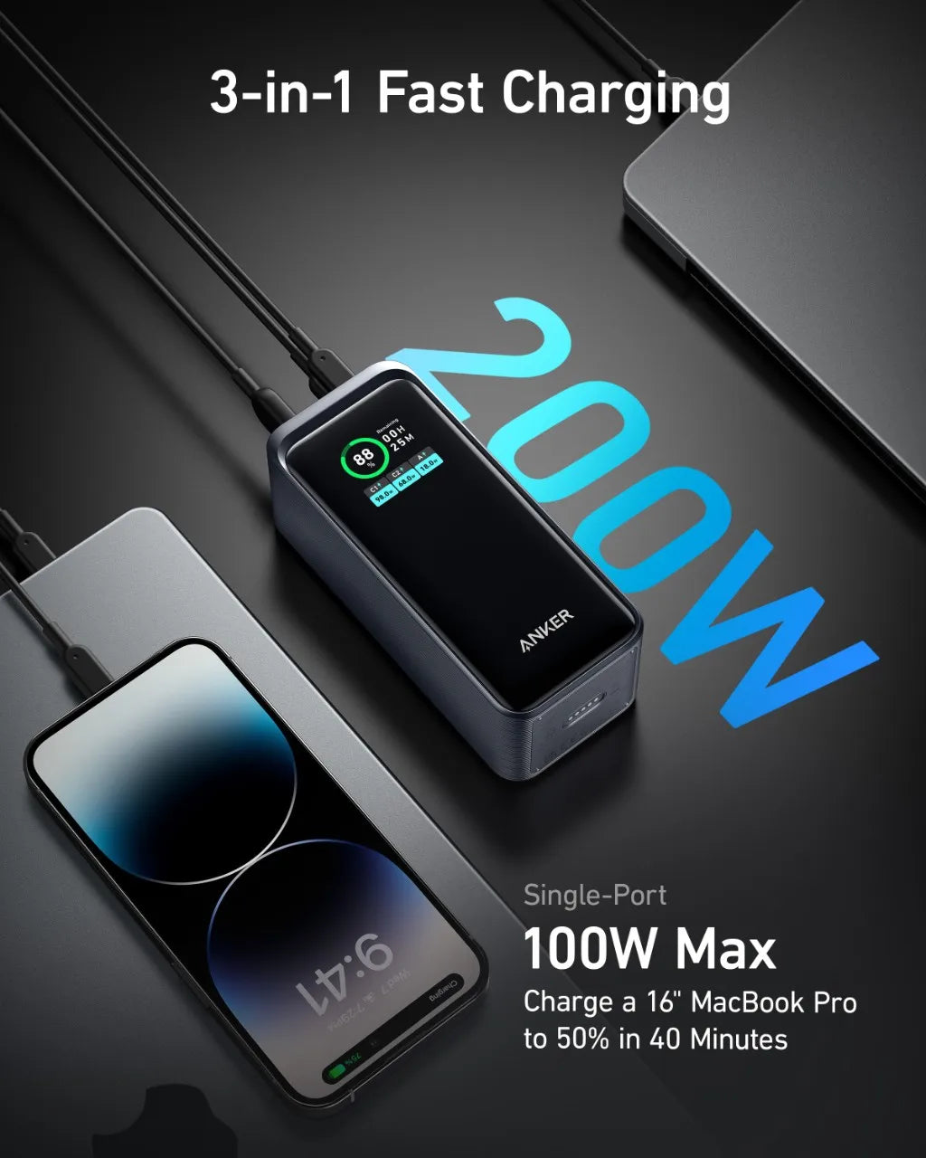 UltraPower 20000 mAh Portable 200W Charger TM