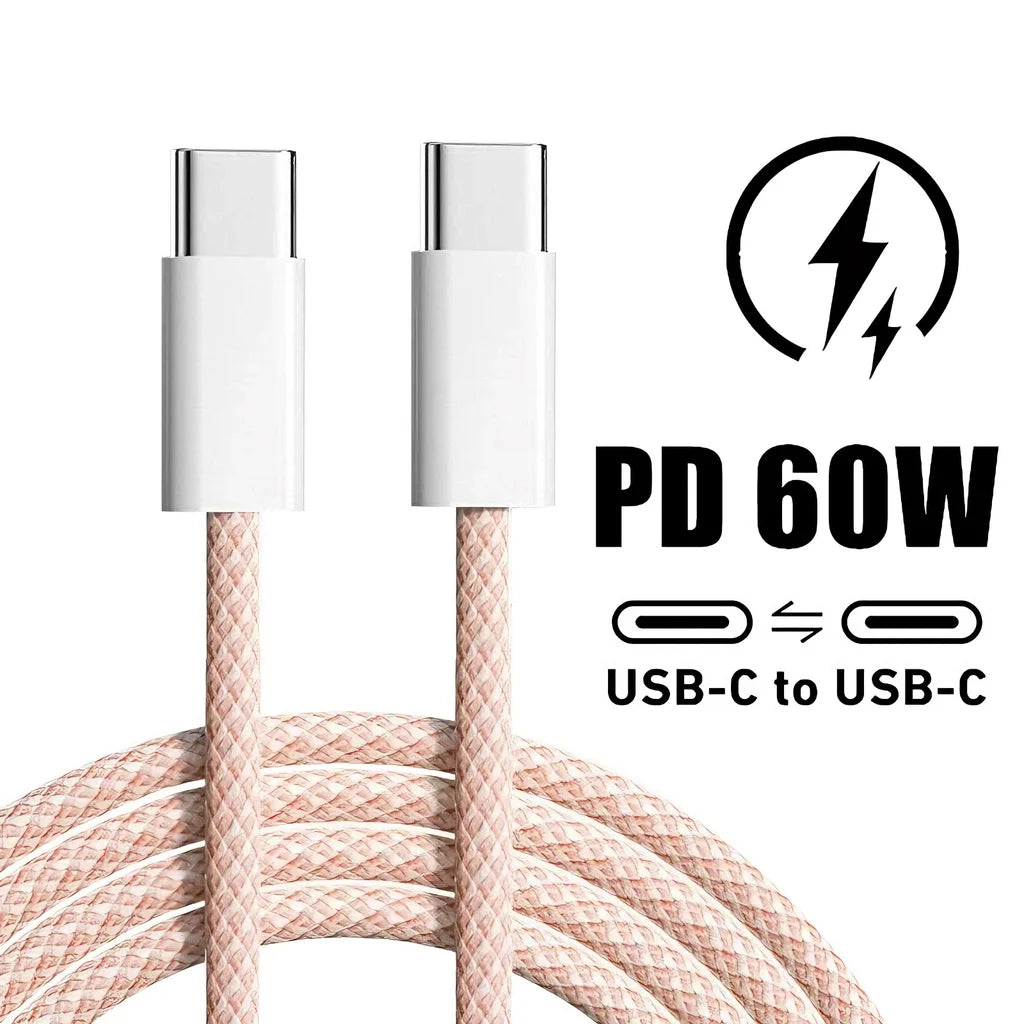 Dual Type C PD1™ 60W Fast Charging USB C Cable