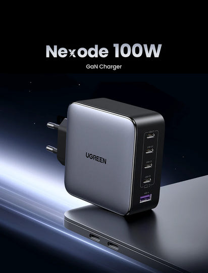 100W GaN Charger 5 Ports USB C Charger