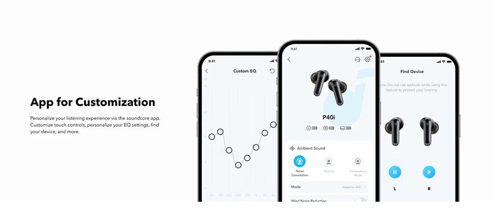 Premium Noise Cancelling Wireless Earbuds P40i™