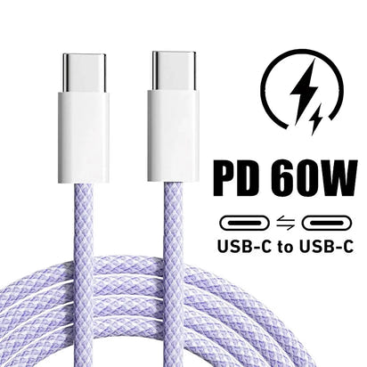 Dual Type C PD1™ 60W Fast Charging USB C Cable