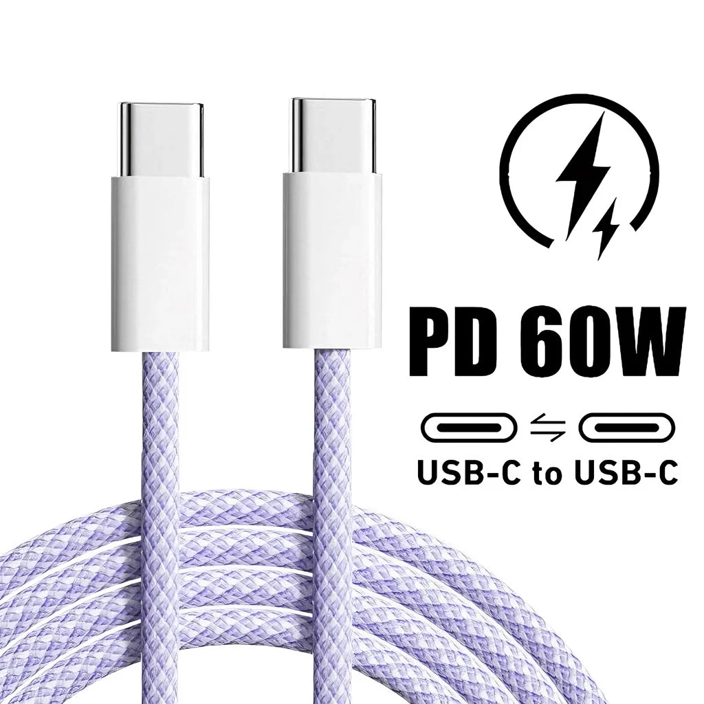 Dual Type C PD1™ 60W Fast Charging USB C Cable