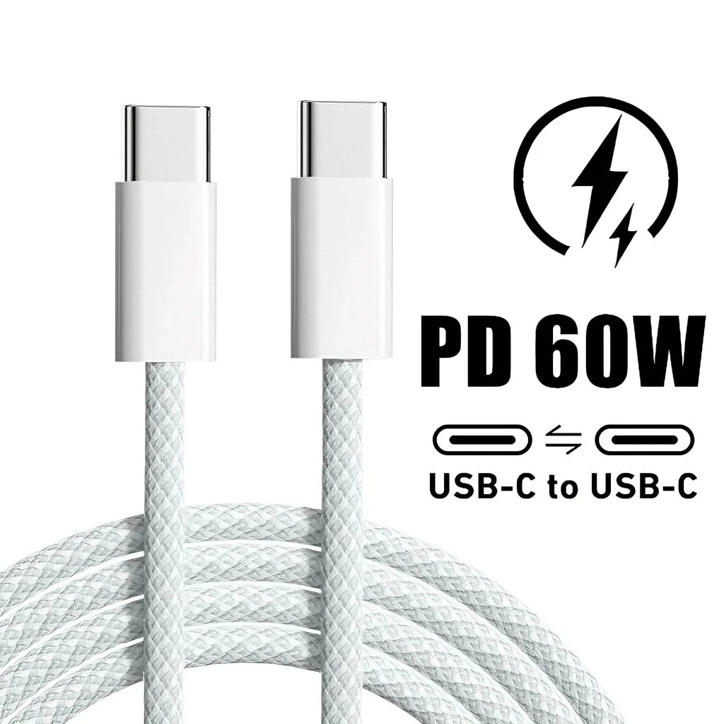 Dual Type C PD1™ 60W Fast Charging USB C Cable