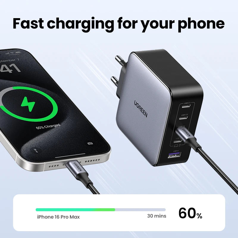 100W GaN Charger 5 Ports USB C Charger