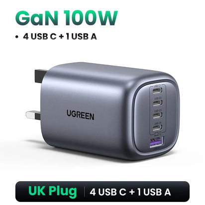 100W GaN Charger 5 Ports USB C Charger