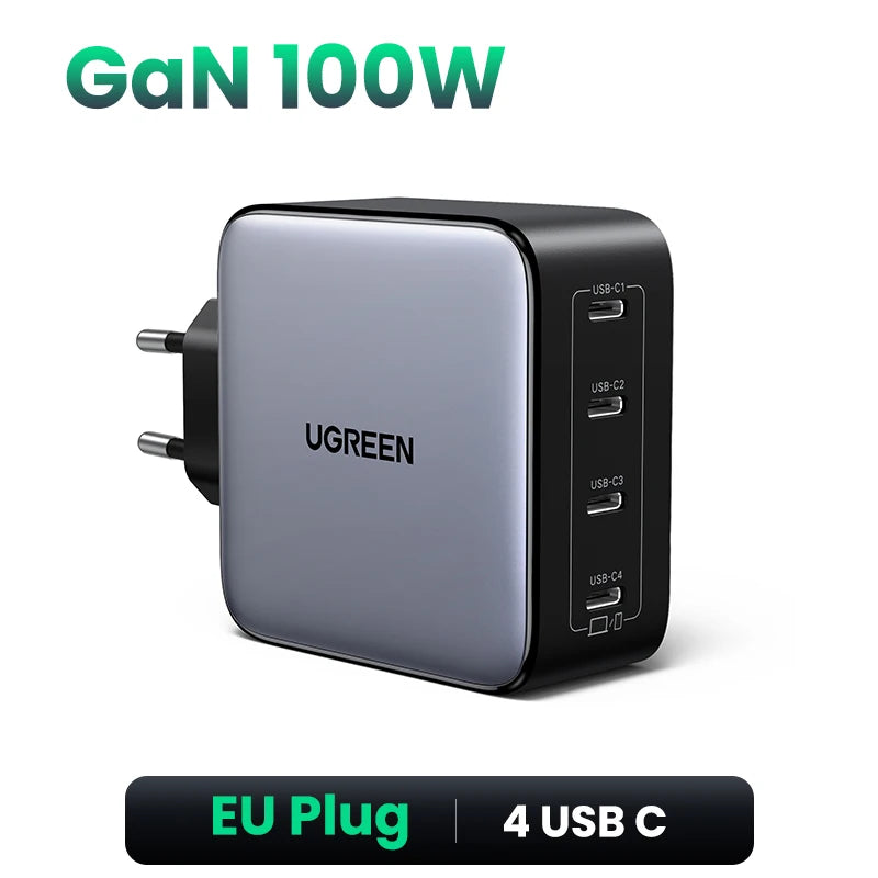 100W GaN Charger 5 Ports USB C Charger