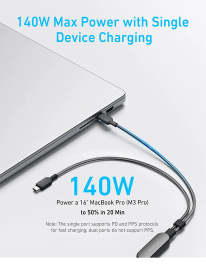 Anker Fast Charging USB C Cable 140W