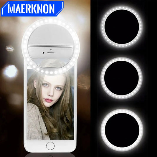 Portable USB Charge Led Phone Selfie Ring Lamp