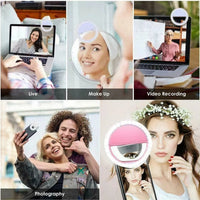 Portable USB Charge Led Phone Selfie Ring Lamp
