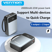 Fast Charging 65W Power Bank 20000mAh PD