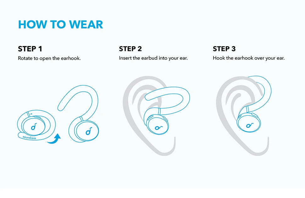 X10 Bluetooth Rotating Ear Waterproof Sport Earbuds