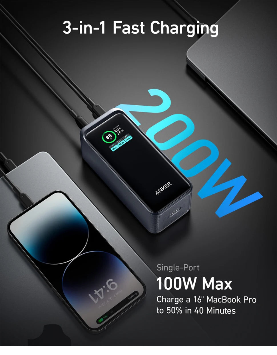 UltraPower 20000 mAh Portable 200W Charger TM