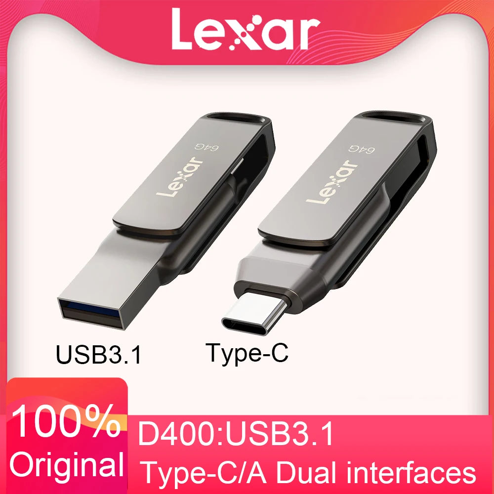 Lexar D400 Dual 32GB 64GB 128GB 256GB USB Type C Drive