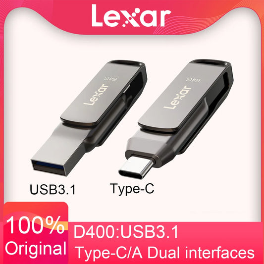 Lexar D400 Dual 32GB 64GB 128GB 256GB USB Type C Drive