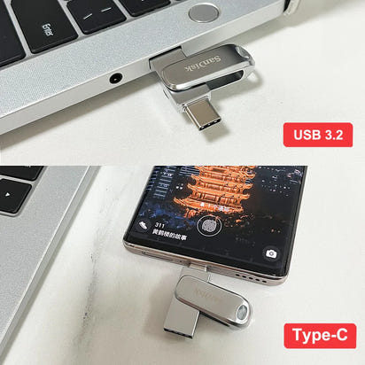 SanDisk SDDDC4 Ultra Dual Drive Luxe USB 3.2 Type C Flash Drive