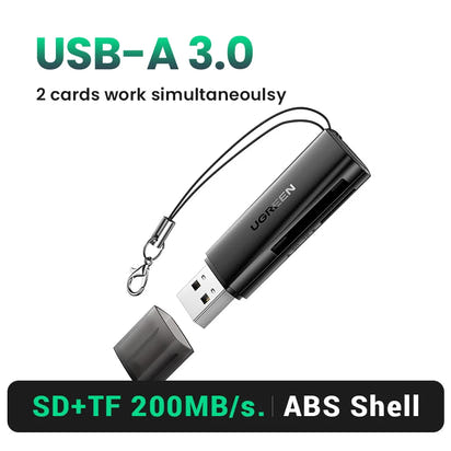 UGREEN USB A&C 2-in-1 Card Reader For Phone Laptops and Tablets.