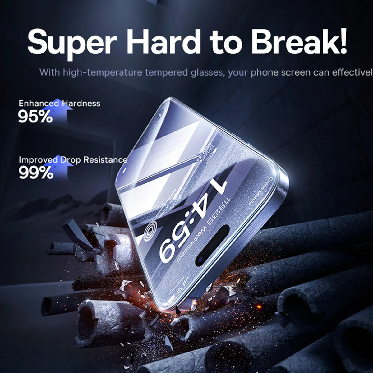 Baseus Tempered Glass Screen Protector for iPhone 17 16 Pro Max 15 14 13 12 11