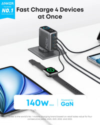 140W USB C  Multi-Device Fast Charging 4-Port Charger