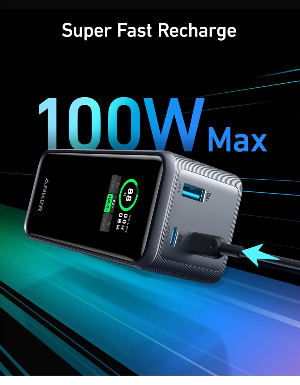 UltraPower 20000 mAh Portable 200W Charger TM