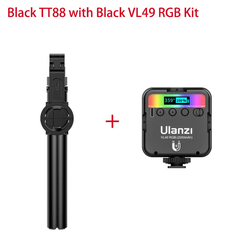 1.44M Overhead Vlogging Selfie Stick Tripod with Magnetic Clamp