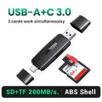 UGREEN USB A&C 2-in-1 Card Reader For Phone Laptops and Tablets.