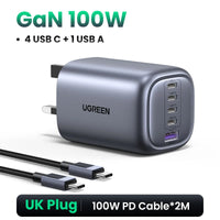 100W GaN Charger 5 Ports USB C Charger