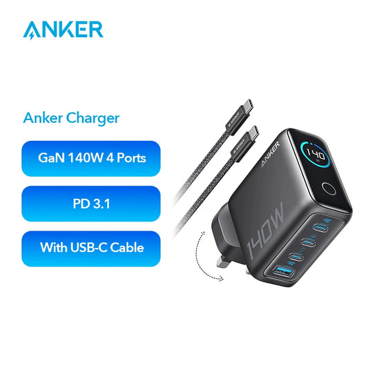 140W USB C  Multi-Device Fast Charging 4-Port Charger