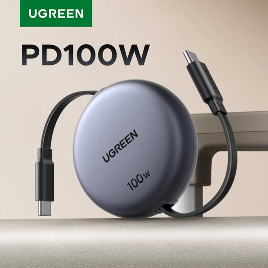 Retractable Fast Charging 100W USB C Cable