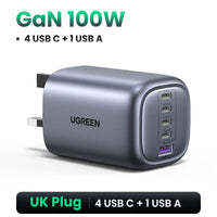 100W GaN Charger 5 Ports USB C Charger